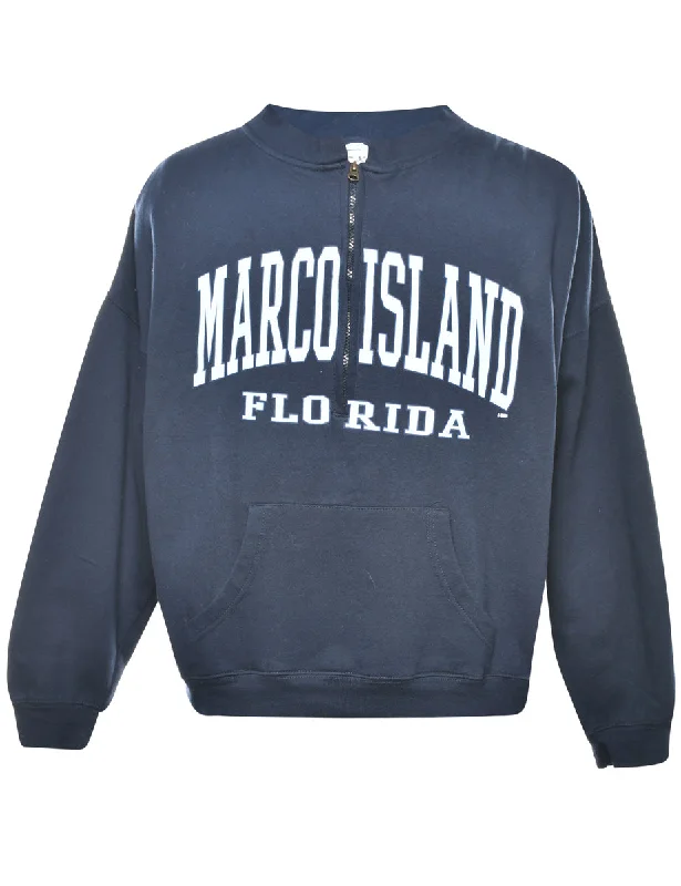 Florida Marco Island Printed Sweatshirt - L Refined Women's Hand - crafted