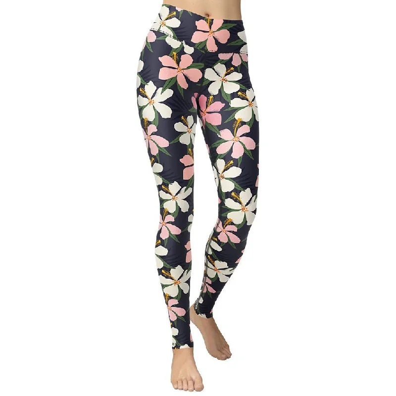Floral Artwork Yoga Leggings Disco