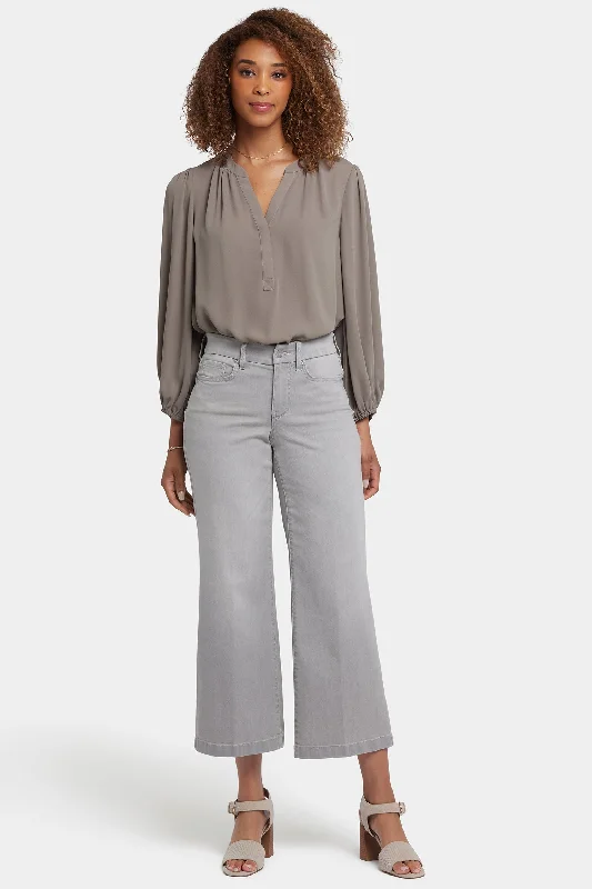 Waist-Match™ Teresa Wide Leg Ankle Jeans - Grenada Mist British Gentlewoman Style