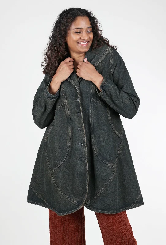 Pando Denim Jacket, Copper Trendy Women's Oversized