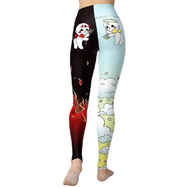 Lil Angel & Lil Devil Yoga Leggings Luxurious Women's High -  end