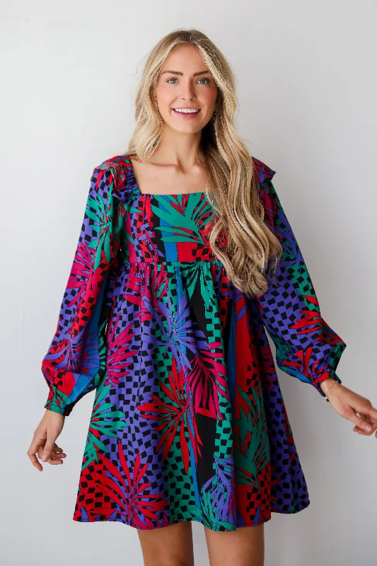 FINAL SALE - Captivating Delight Black Mini Dress Cozy Women's Winter