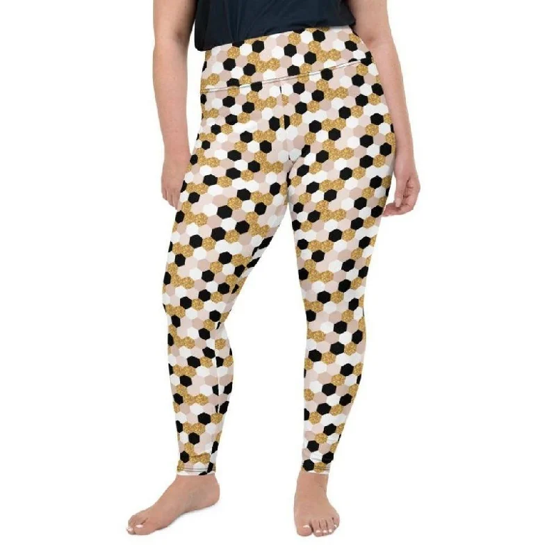 Glittery Print Plus Size Leggings Earthy Women's Hemp - based