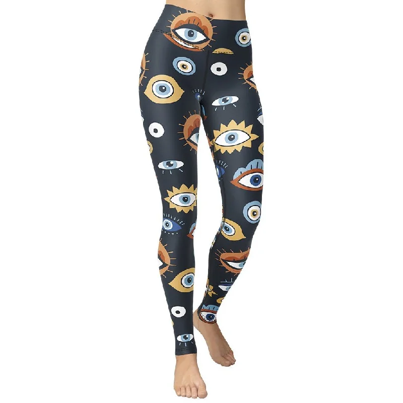 All Eyes On Me Yoga Leggings Cool Women's Skate