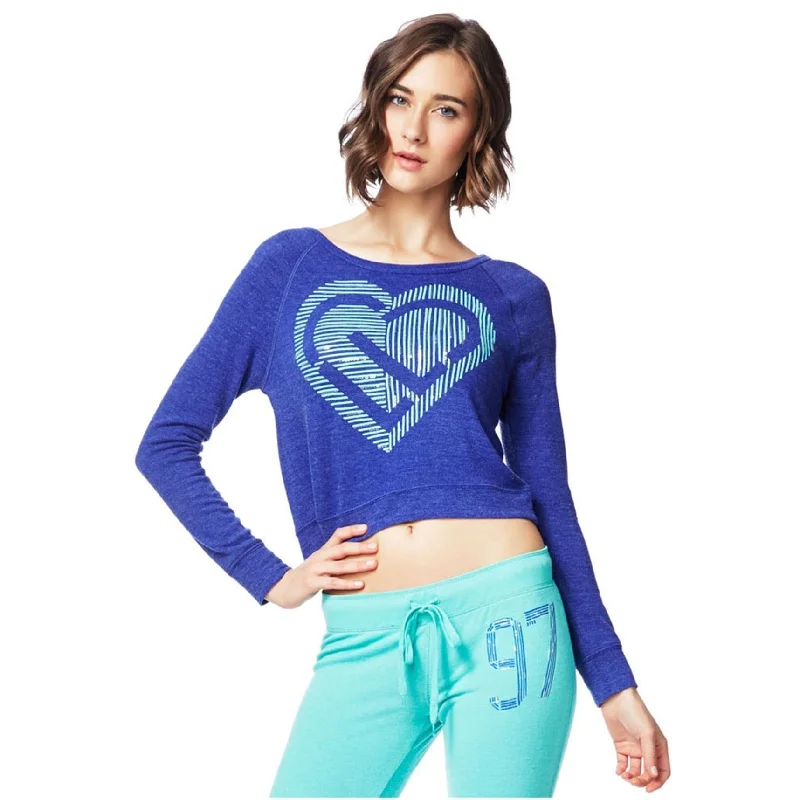 Aeropostale Womens Heart Icon Crop Sweatshirt Trendy Women's Oversized Trendy Women's Oversized