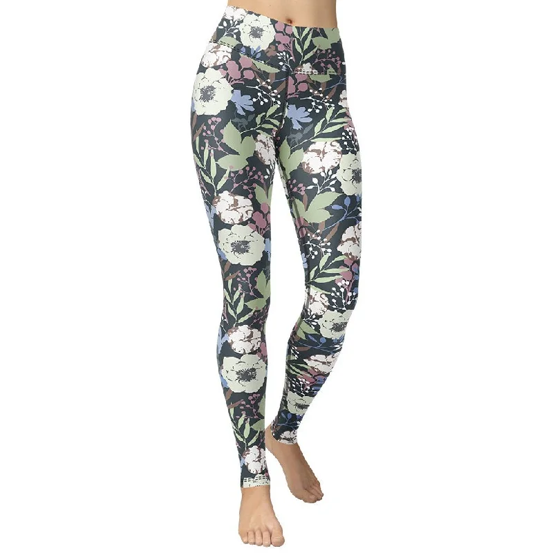 Cool Floral Yoga Leggings Classic Women's Tweed