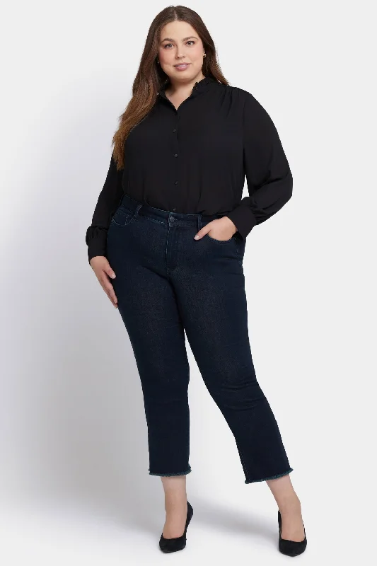 Marilyn Straight Ankle Jeans In Plus Size - Midnight Falls Classic Women's Tweed
