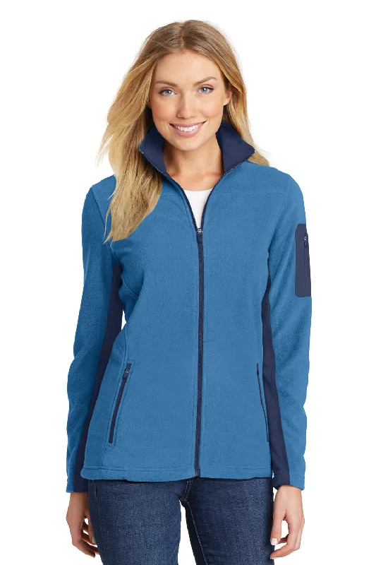 Port Authority Womens Summit Full Zip Fleece Jacket - Regal Blue/Dress Navy Blue - Closeout Dapper Women's Bow - adorned Port Authority Womens Summit Full Zip Fleece Jacket - Regal Blue/Dress Navy Blue - Closeout Dapper Women's Bow - adorned