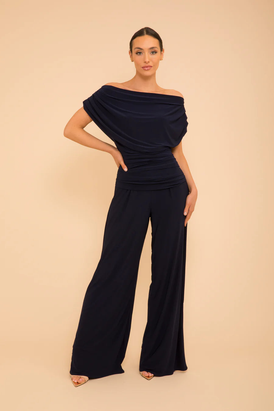 CARBON JERSEY JUMPSUIT (NAVY) Refined Women's Velvet