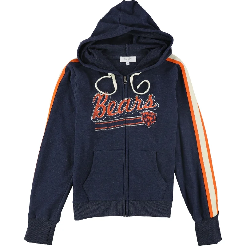 Touch Womens Chicago Bears Striped Sleeve Hoodie Sweatshirt, Blue, Medium Sophisticated Women's Touch Womens Chicago Bears Striped Sleeve Hoodie Sweatshirt, Blue, Medium Sophisticated Women's