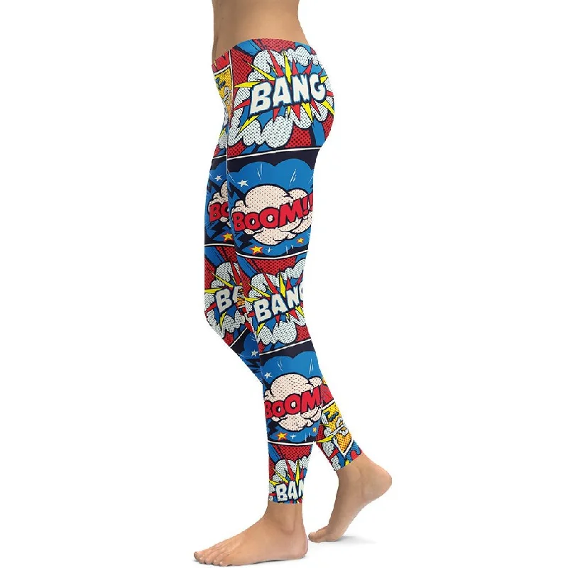 Superhero Comics Leggings Feminine Women's Soft 