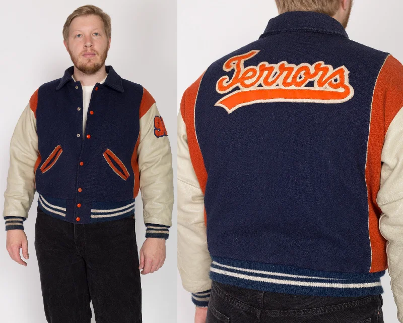 XL 70s Terrors Varsity Letterman Jacket Luxurious Women's High -  end