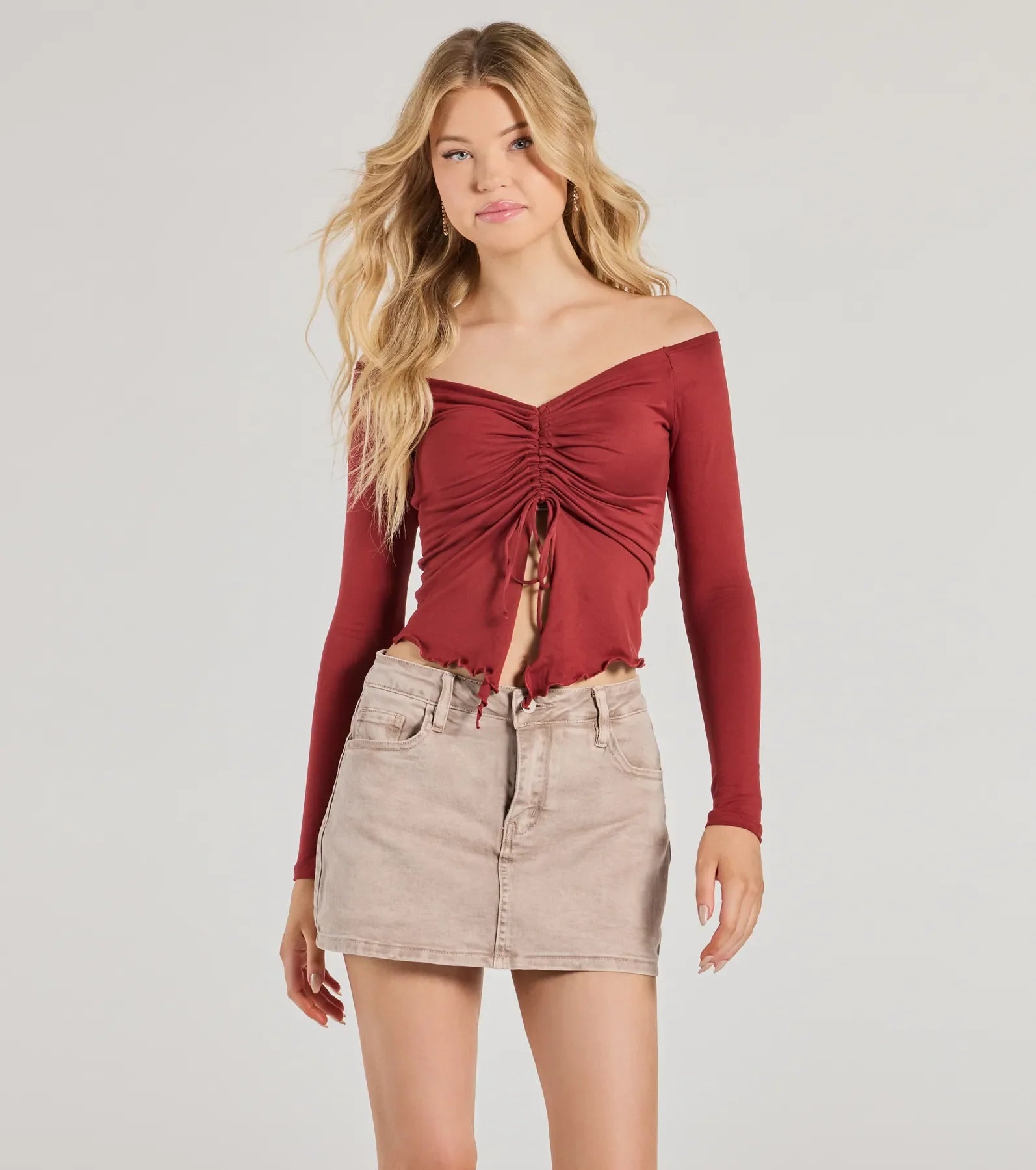 Adorable Flirt Off-The-Shoulder Knit Top Sophisticated Women's 