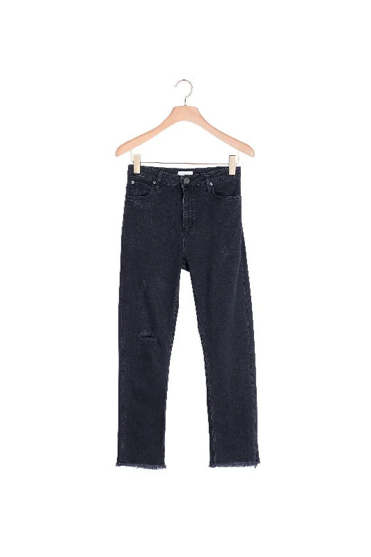 Jean Taille haute, bas coupé bord franc Feminine Women's Soft  Feminine Women's Soft 