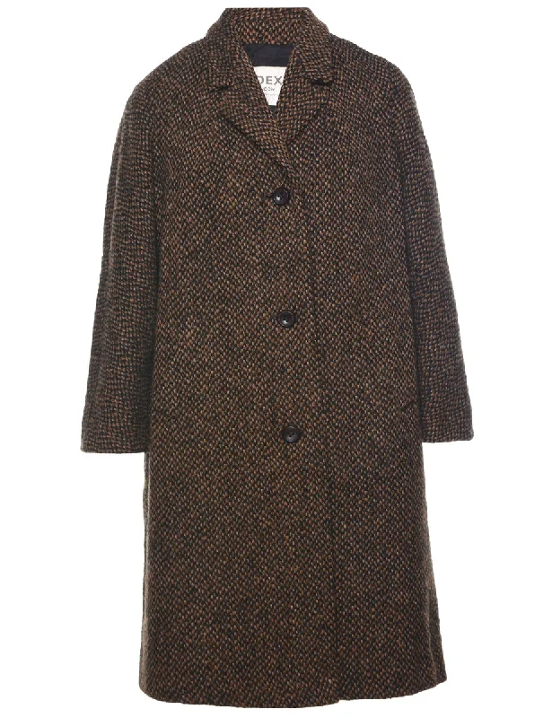 Single Breasted Wool Coat - L Earthy Women's  Earthy Women's 