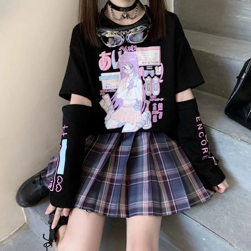Gaming E-Girl Crop Top With Cuffs Australian Beach