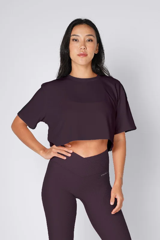 Vital Short Sleeve Crop Tank [2-Piece Tops Only] Earthy Women's  Earthy Women's 