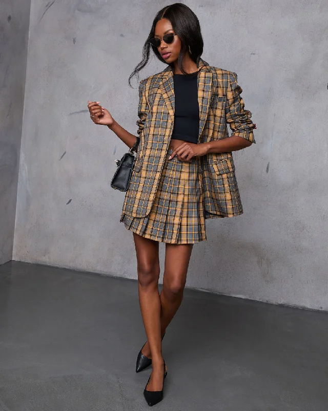 Siena Plaid Blazer Compression