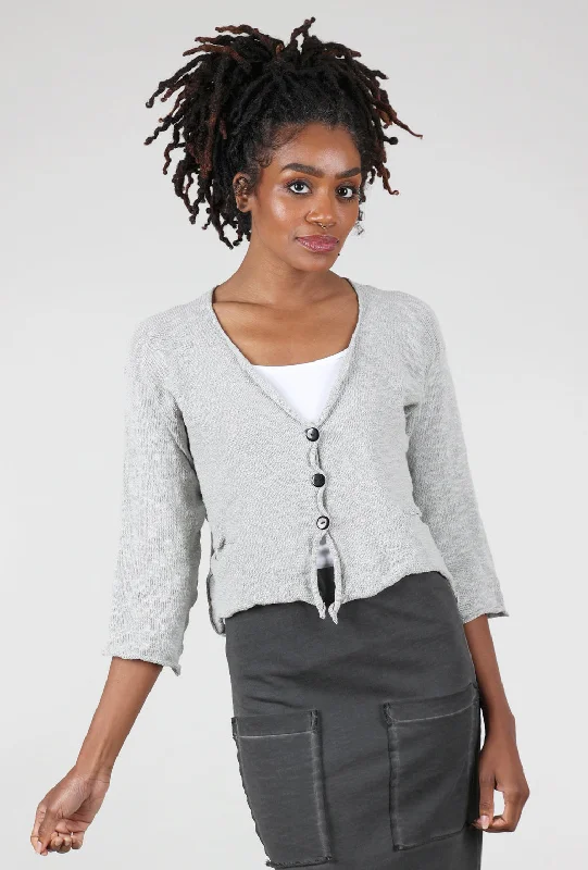 Zaza Petite Cardie, Light Gray Practical Women's Quick - dry
