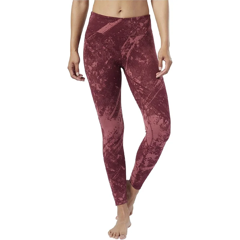 Reebok Womens Lux Bold Combat Compression Athletic Pants, Red, X-Small Polished Women's Silk