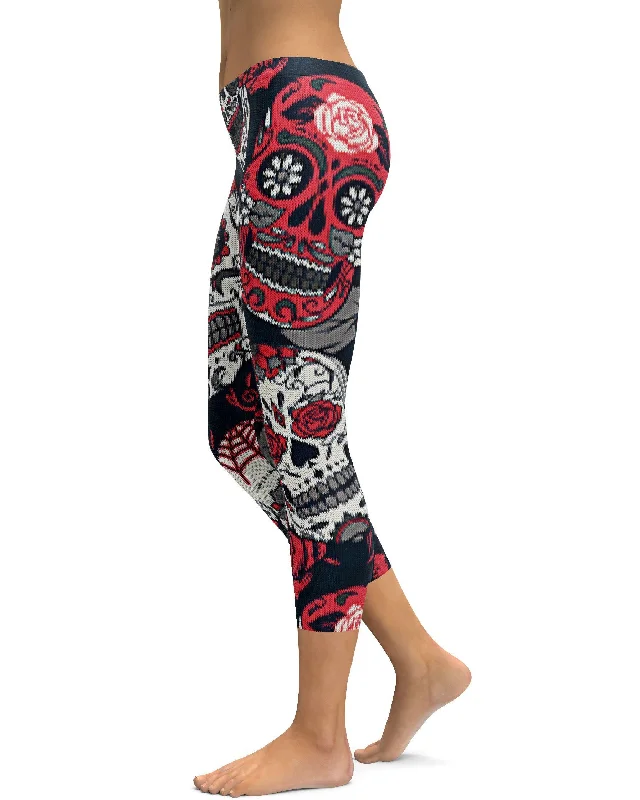 Ugly Christmas - Pink Sugar Skull Capris Vacation