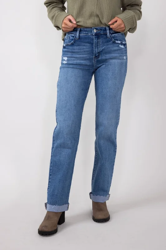 KanCan High Rise Dark Wash Clean Straight Jeans for Women | KC20072D Sharp Women's Italian KanCan High Rise Dark Wash Clean Straight Jeans for Women | KC20072D Sharp Women's Italian