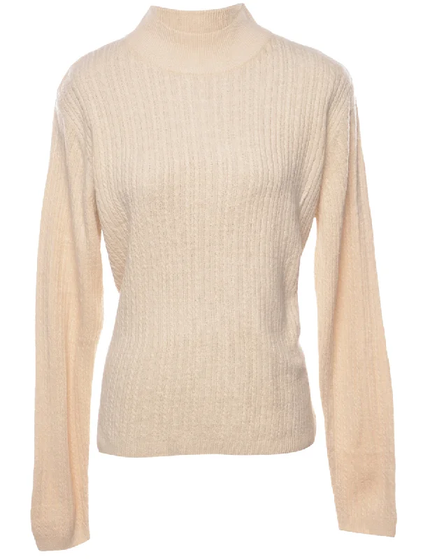 Cream Jumper - L Athletic Women's 