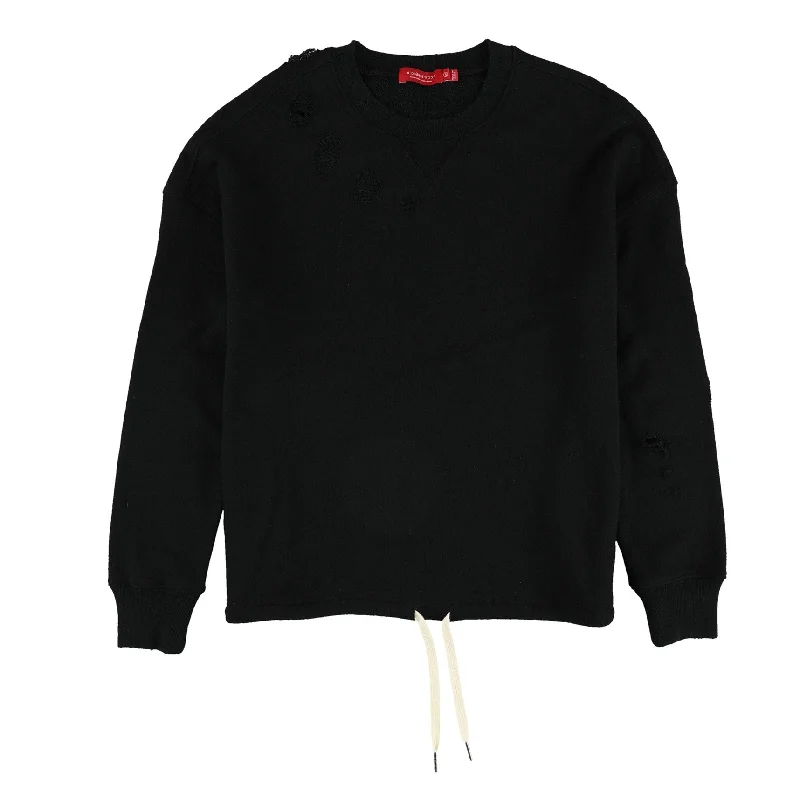 n:philanthropy Womens Olympia Sweatshirt, Black, Small Sleek Women's Metallic
