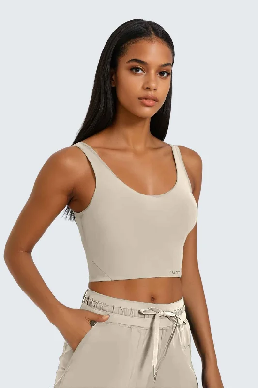 W SunSoft Tank Bra - Sand Geometric Geometric