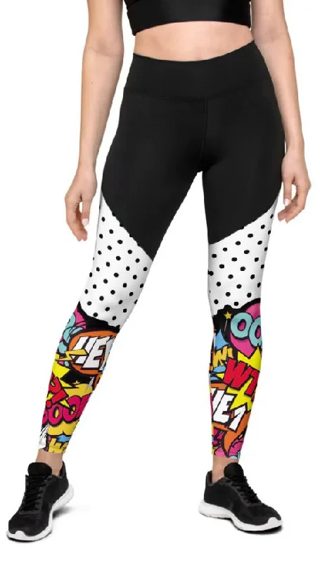 Cutest Pop Art Compression Leggings Traditional Women's Wool