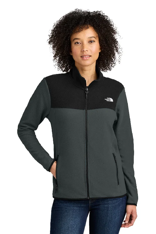 The North Face Womens Glacier Fleece Full Zip Jacket - Asphalt Grey/Black - New Refined Women's The North Face Womens Glacier Fleece Full Zip Jacket - Asphalt Grey/Black - New Refined Women's