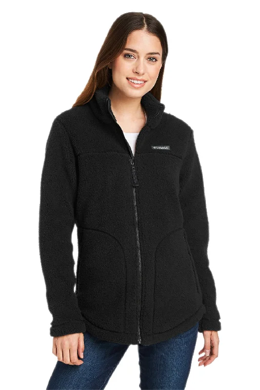 Columbia Womens West Bend Sherpa Fleece Full Zip Jacket - Black - Closeout Street