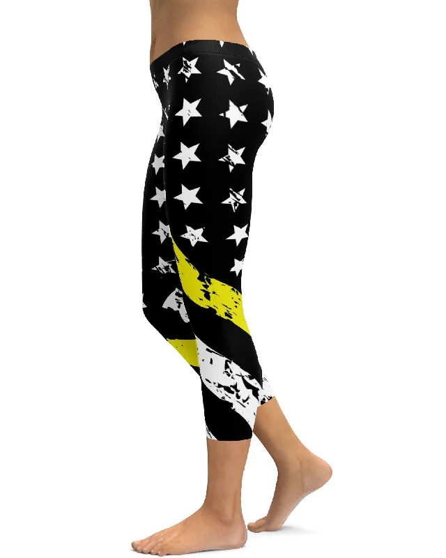 Thin Yellow Line Capris Relaxed Women's 