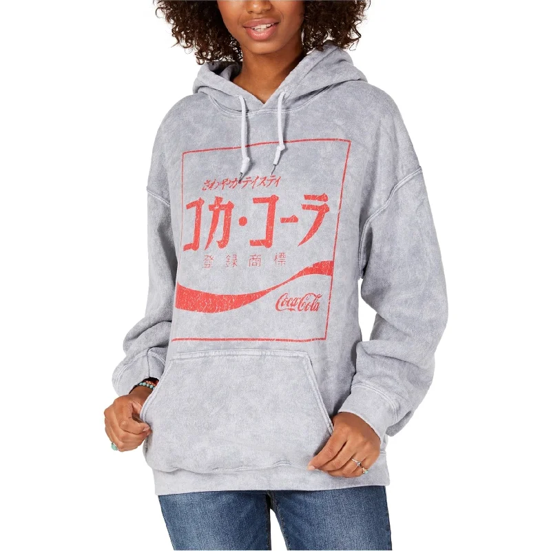 True Vintage Womens Coca Cola Japan Hoodie Sweatshirt, Grey, X-Small French French