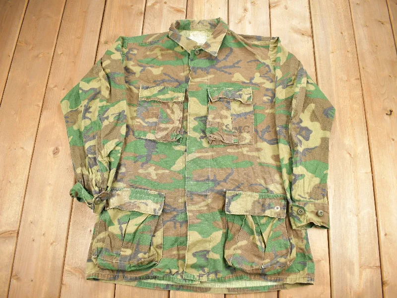 Vintage 1978 USMC Woodland Camo Hot Weather Combat Jacket Cool Women's Skate