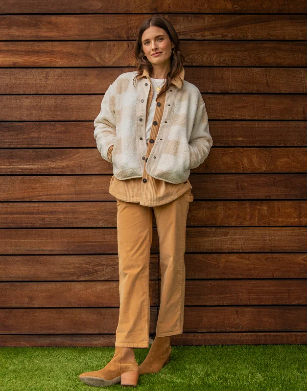 Posie Boucle Jacket: Birch Plaid European