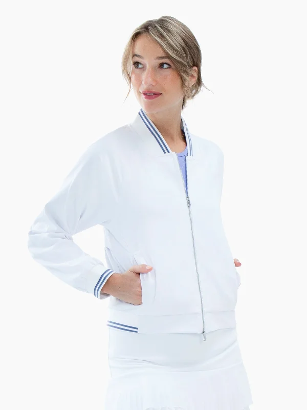 Aubrey Lifestyle Jacket - White/Granite Sustainable Organic Sustainable Organic