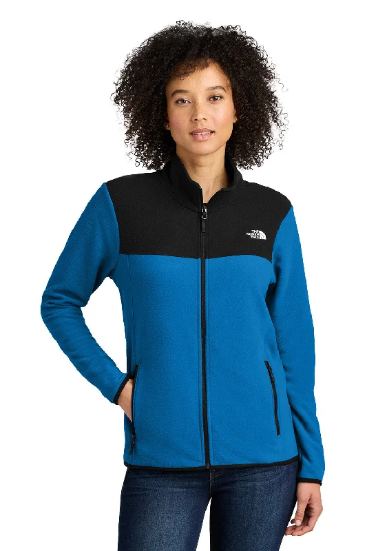 The North Face Womens Glacier Fleece Full Zip Jacket - Hero Blue/Black - New Sleek Women's The North Face Womens Glacier Fleece Full Zip Jacket - Hero Blue/Black - New Sleek Women's