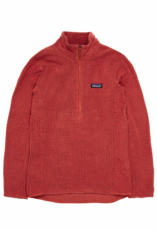 Patagonia Women's R1 Air Zip Neck - Burl Red Stylish Women's Neon