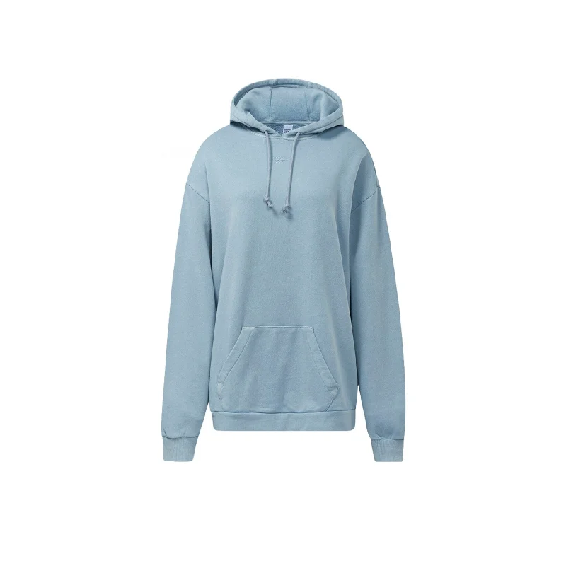Reebok Womens Natural Dye Oversized Hoodie Sweatshirt, Blue, Medium Bold Women's Statement