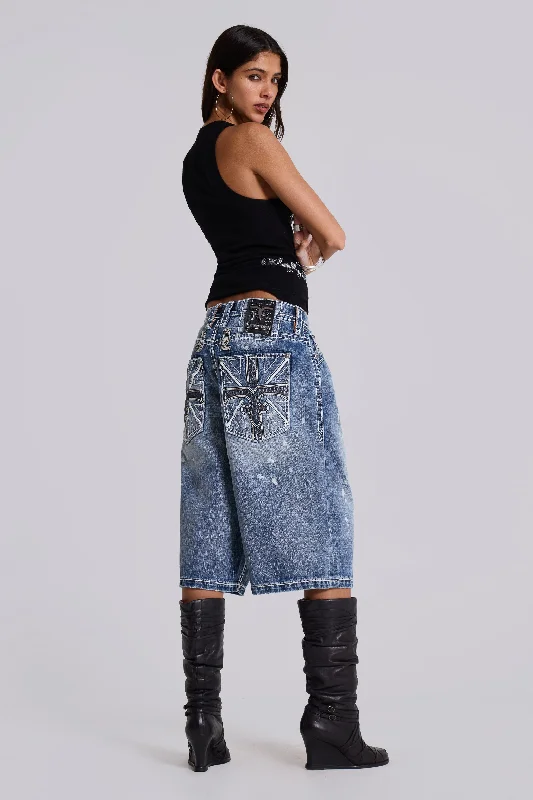 Rock Revival Axel Colossus Jorts Youthful Women's Pop