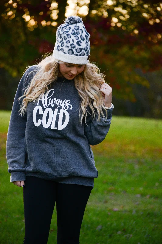 Always Cold ~ Acid Wash ~ Crewneck Fleece Edgy Women's Punk