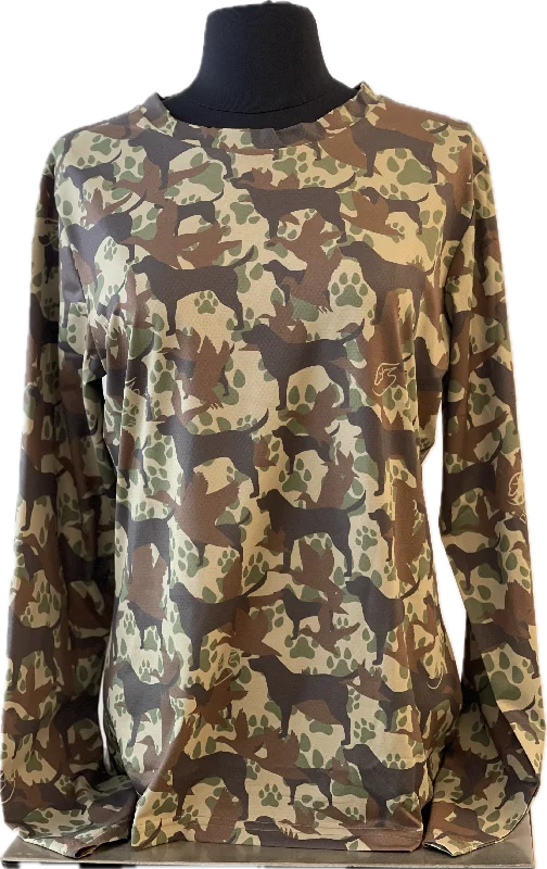 Duck Dog Original Camo - Ladies Long Sleeve Performance T Shirt,  Sunproof SPF 50+ Laid - back Women's Vibe