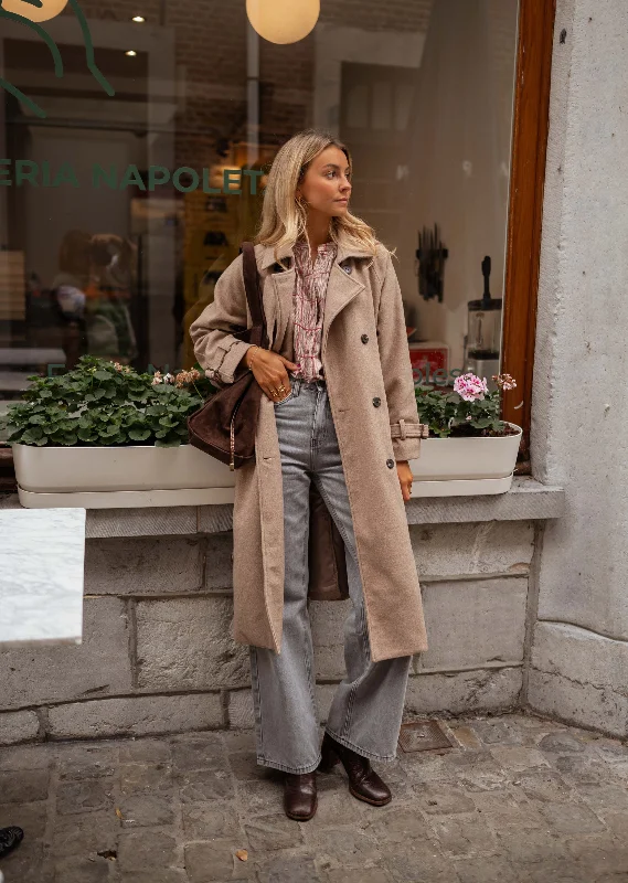Taupe Jannah Coat Compression