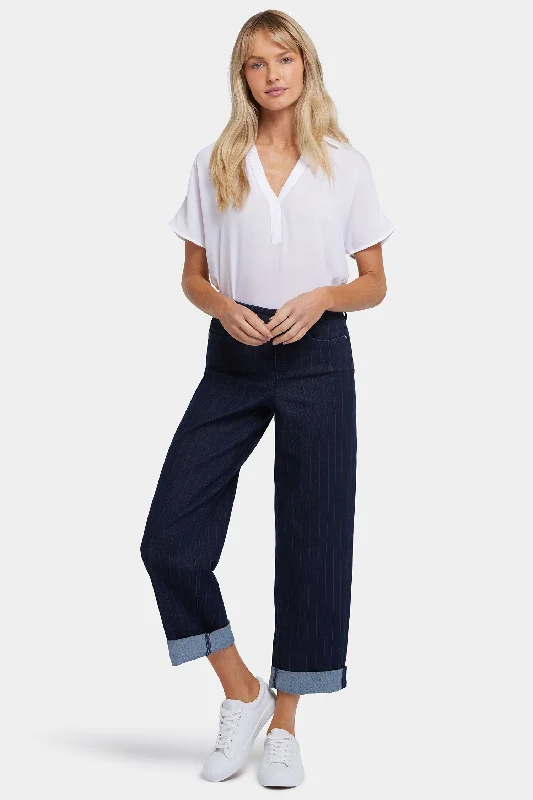 Jemma Barrel Ankle Jeans - Biscay Stripe Elegant Women's Formal 