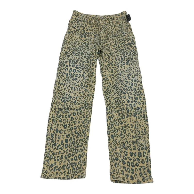 Jeans Straight By Pilcro In Animal Print, Size: 2 Sharp Women's Italian