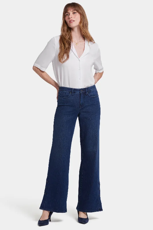 Teresa Wide Leg Jeans - Ibiza Blues Cool Women's Distressed