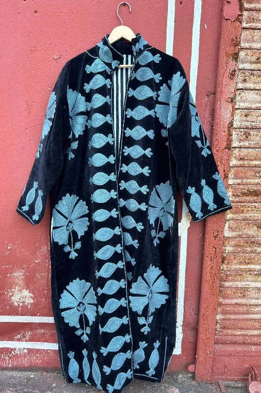 EMBROIDERED VELVET COAT DUSTER ARMANG Rugged Women's Outdoor 