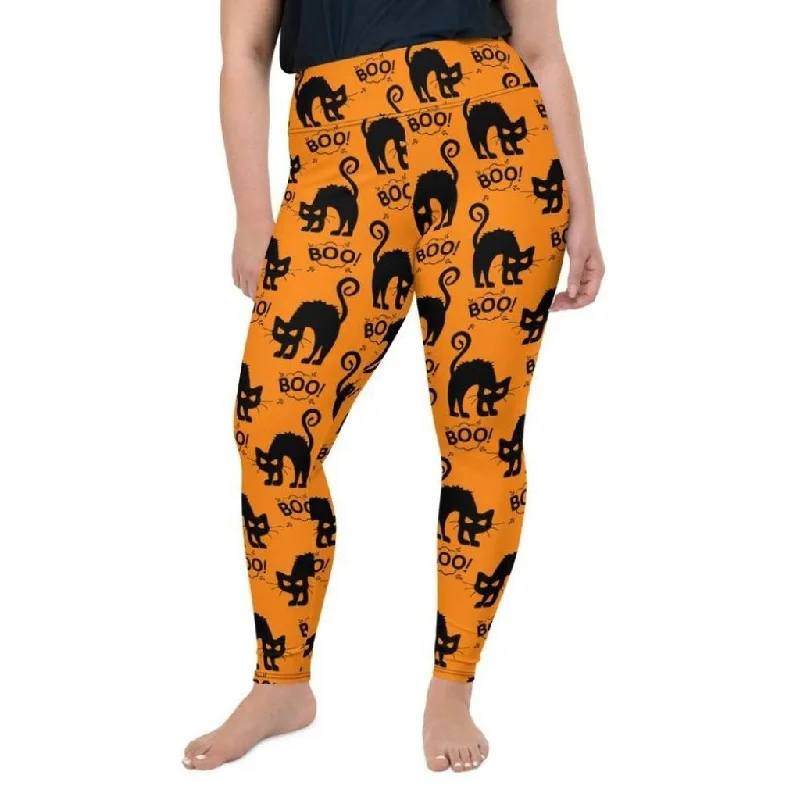 Black Kitty Halloween Plus Size Leggings European