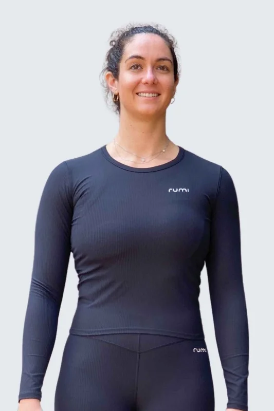 W SunRib Fit Tee Long-Sleeve - Black Modern Women's  Modern Women's 